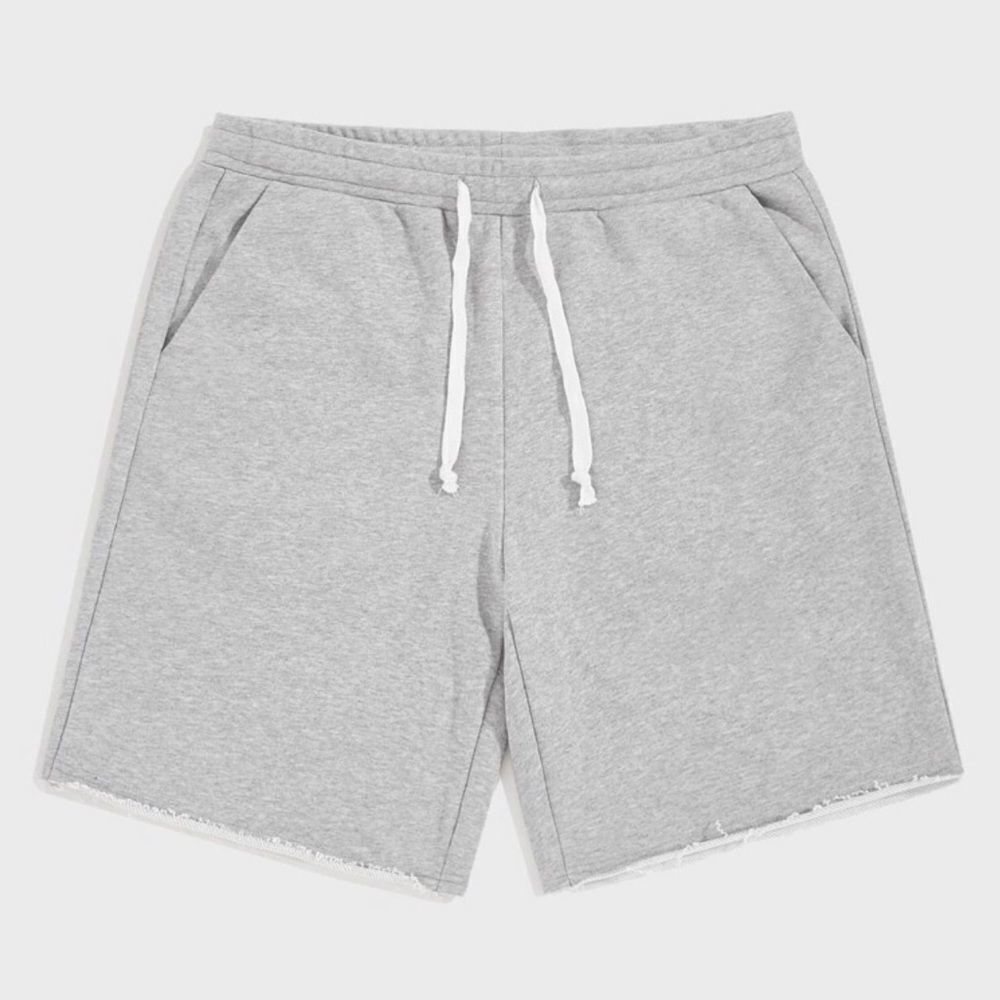 Shein Heathered Gray Drawstring Track Shorts XL